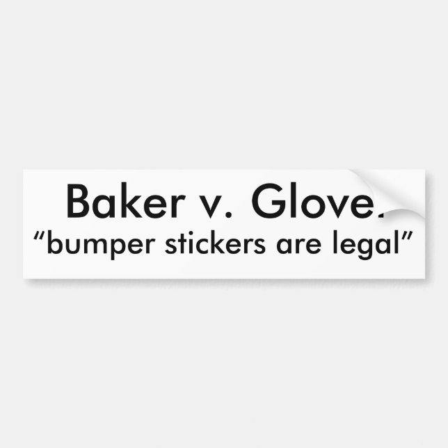 Bumper Stickers legal (Front)