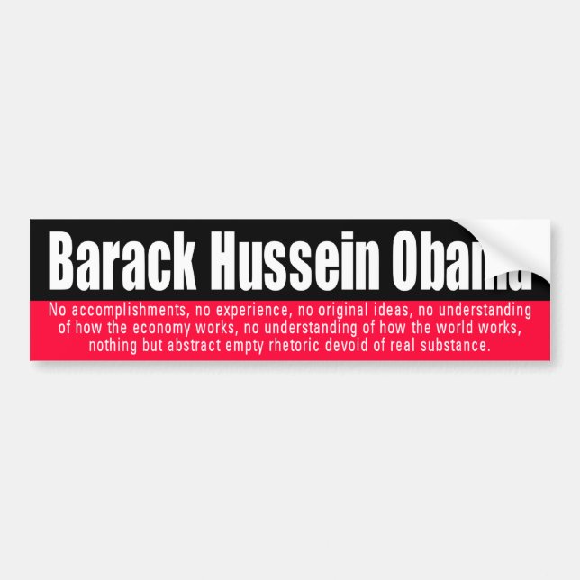 BUMPER Z obama 987 Bumper Sticker (Front)