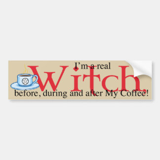 bumpersticker Coffee Witch Bumper Sticker