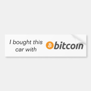 Bumpersticker - I Bought This Car With Bitcoin Bumper Sticker