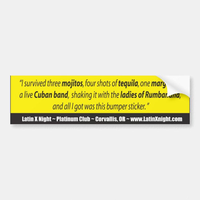 bumpersticker-latinx bumper sticker (Front)