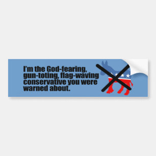 BUMPERTEMPLATE - God fearing conservative Bumper Sticker