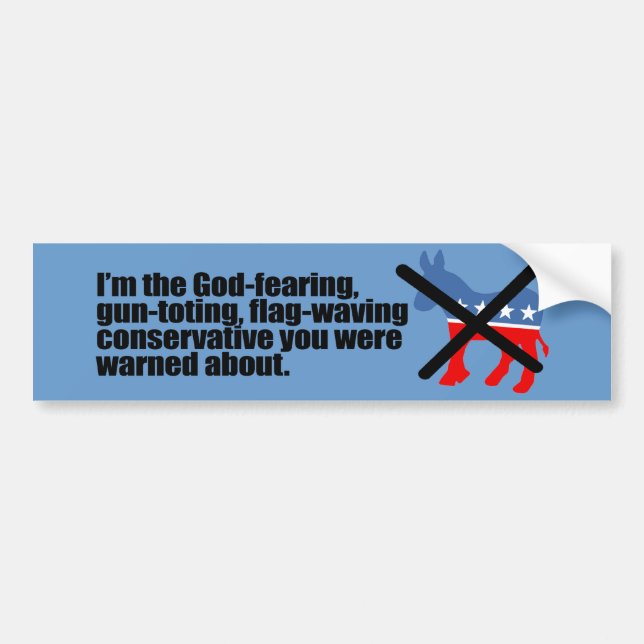 BUMPERTEMPLATE - God fearing conservative Bumper Sticker (Front)