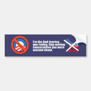 BUMPERTEMPLATE - God fearing conservative Bumperst Bumper Sticker