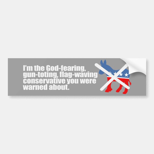 BUMPERTEMPLATE - God fearing conservative Bumperst Bumper Sticker (Front)