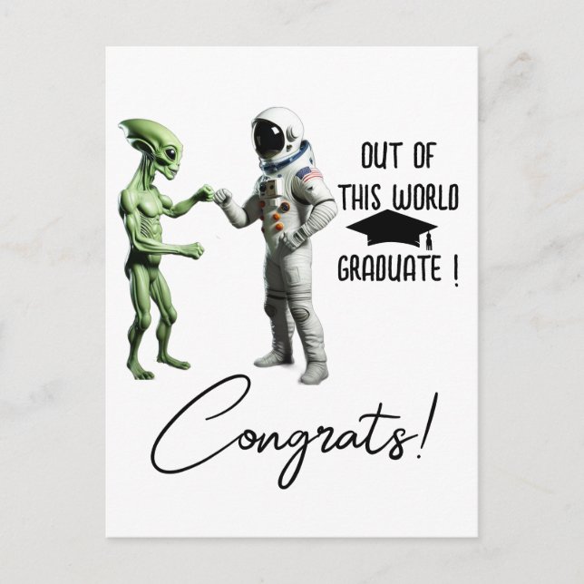Bumping Fists Grad Card - World Out Congrats (Front)