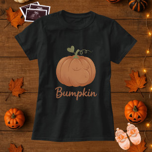Bumpkin Halloween Maternity Tee; Cute Pumpkin Bump T-Shirt