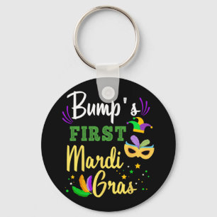 Bump's First Mardi Gras Pregnancy New Orleans  Key Ring