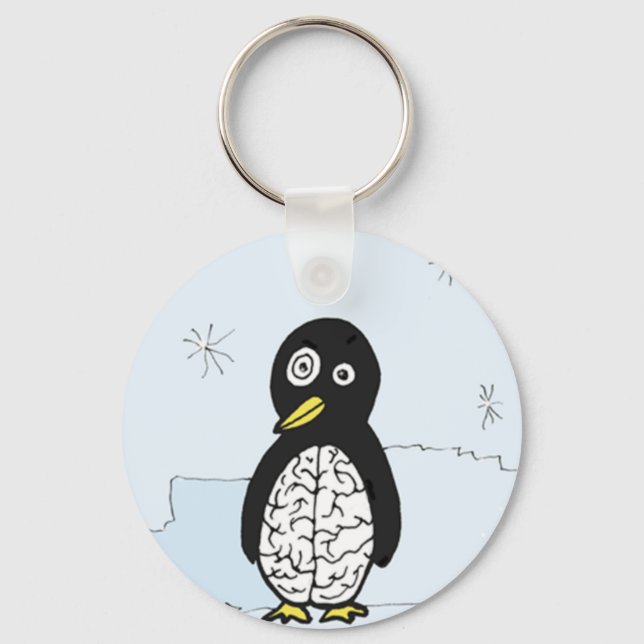 Bumpy Brains Penguin Key Ring (Front)