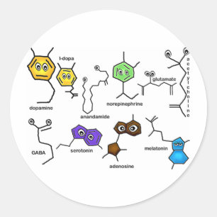 Bumpy Neurotransmitters Classic Round Sticker