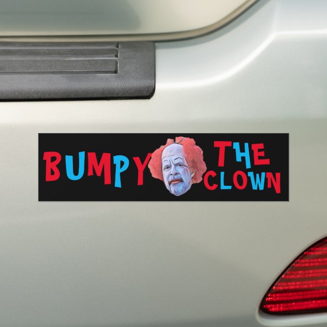 Bumpy the Clown Bumper Sticker (On Car)