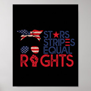 Bun American Flag Pro Choice Star Stripes Equal Ri Poster