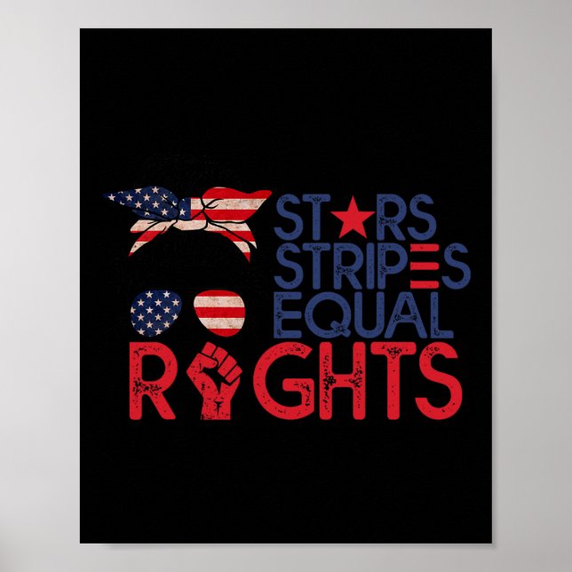 Bun American Flag Pro Choice Star Stripes Equal Ri Poster (Front)