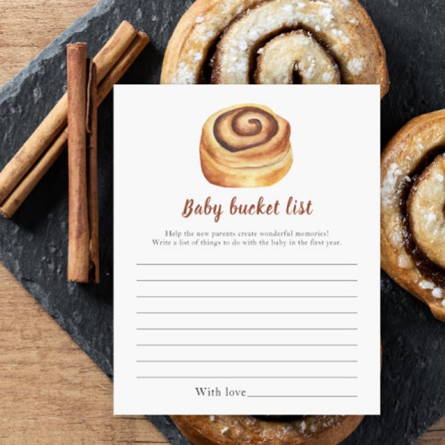 Bun baby shower - Baby bucket list (Creator Uploaded)