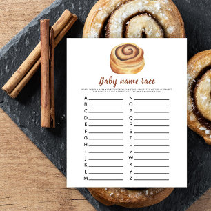 Bun baby shower - Baby name race game