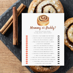 Bun baby shower - mommy or daddy game