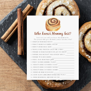 Bun baby shower - Who knows mommy best