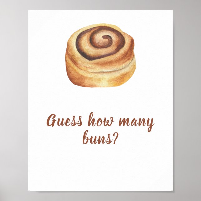 Bun cinnamon - Guess how many buns Poster (Front)