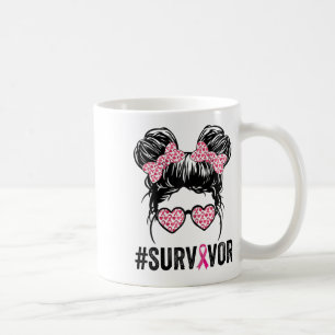 Bun Gles Wear Pink Survivor Breast Cancer Awarenes Coffee Mug