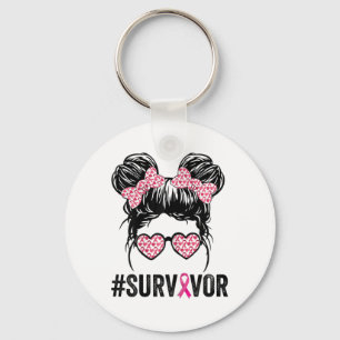 Bun Gles Wear Pink Survivor Breast Cancer Awarenes Key Ring