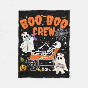 Bun Hair Skeleton Sewer Quilter Halloween Sew Wome Fleece Blanket