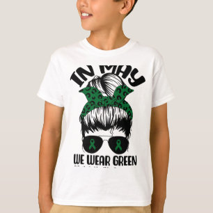Bun In May We Wear Green Mental Health Awareness M T-Shirt