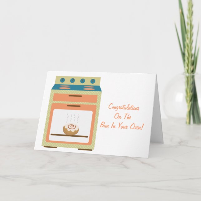 Bun In Oven (customisable) Card (Front)