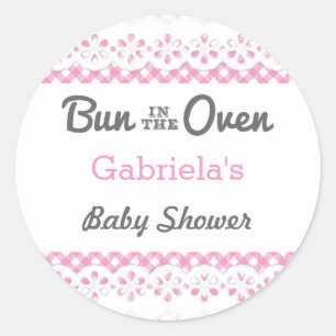Bun In The Oven Baby Shower Favour Sticker