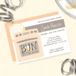 Bun in the Oven Baby Shower Invitation<br><div class="desc">This fun hand lettered and hand sketched design of an oven and cinnamon buns in soft vintage colours is super sweet. Don't forget to check out the rest of this collection.</div>