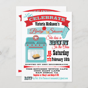"Bun in the oven" Baby Shower Invitations