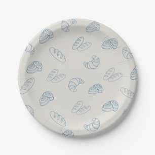 Bun in the Oven Baby Shower Rustic Bread  Paper Plate
