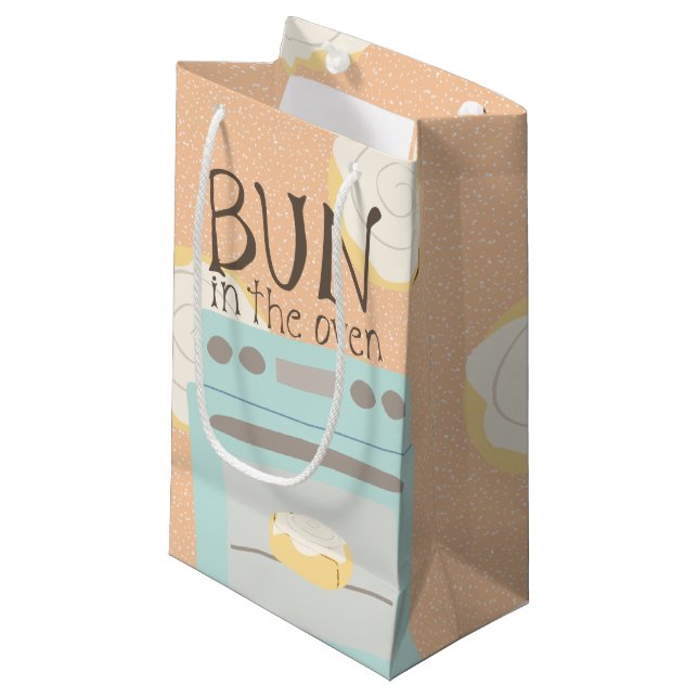 Bun in the Oven Baby Shower Small Gift Bag (Front Angled)