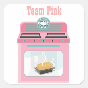 "Bun in the oven" Baby Shower Stickers