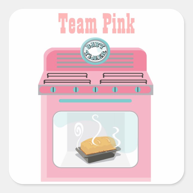 "Bun in the oven" Baby Shower Stickers (Front)