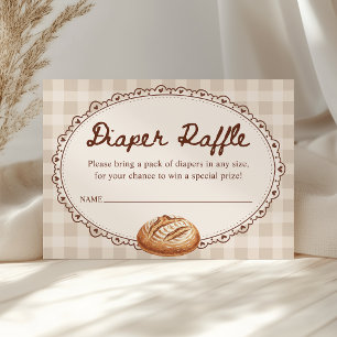 Bun in the Oven Bakery Baby Shower Diaper Raffle Enclosure Card