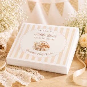 Bun in the Oven Bakery Bread Baby Shower Napkin