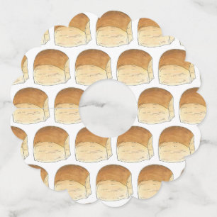 Bun in The Oven Bread Dinner Roll Baby Shower Wine Glass Tag