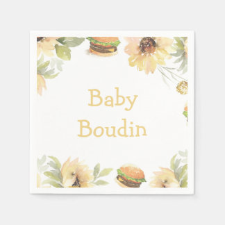 Bun in the Oven Burgers on the Grill Napkin