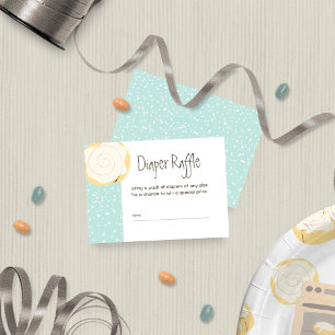 Bun in the Oven Diaper Raffle Enclosure Card