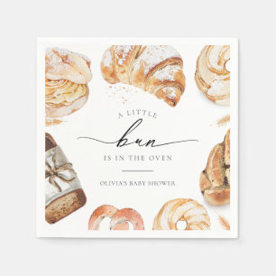 Bun in the Oven Kitchen Theme Baking Baby Shower Napkin