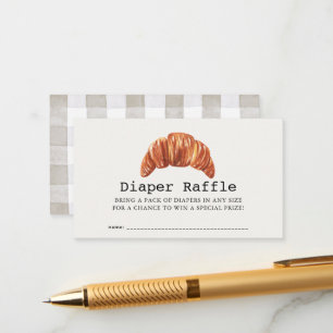 Bun in the Oven Pastries Diaper Raffle Ticket Enclosure Card