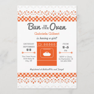 Bun In The Oven Unisex Baby Shower Invitation