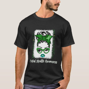 Bun Mental Health Awareness Ribbon Month May 2022 T-Shirt