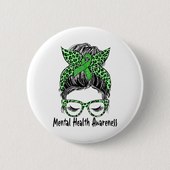Bun Mental Health Problems Mental Health Awareness 6 Cm Round Badge (Front)
