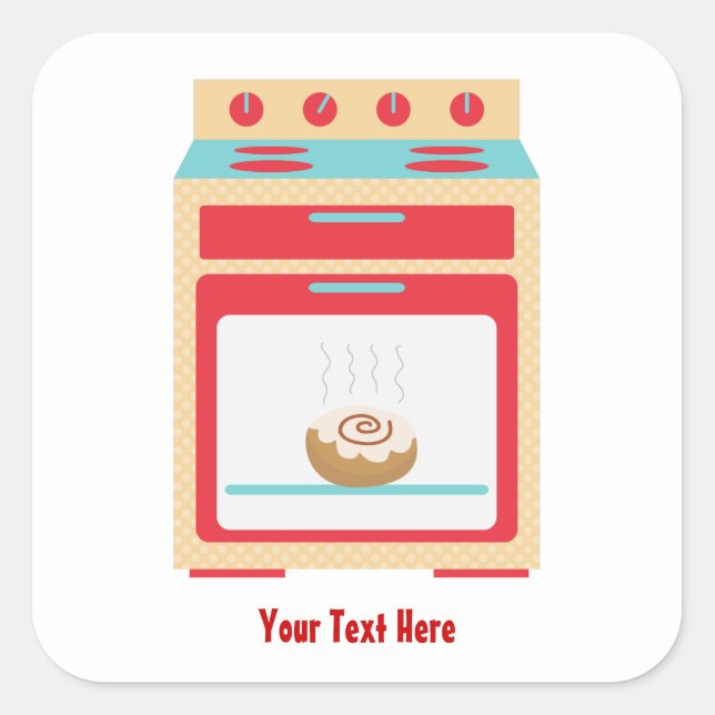 Bun Oven (customisable maternity) Square Sticker (Front)