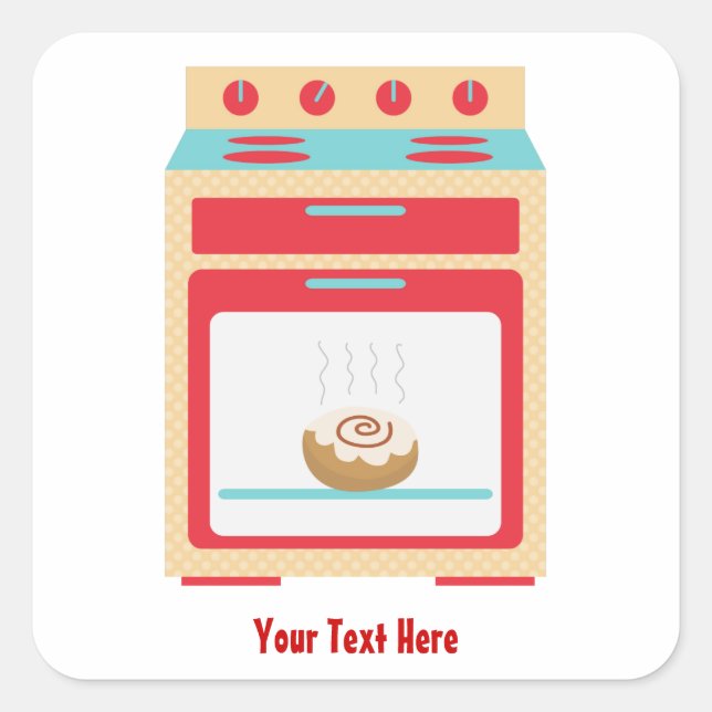 Bun Oven (customisable maternity) Square Sticker (Front)