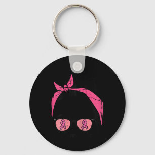 Bun Pink Ribbon Survivor Breast Cancer Awareness W Key Ring