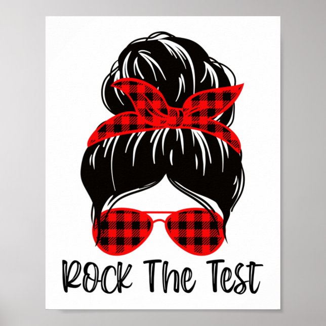 Bun Rock The Test Day 2023 Testing Day May Teacher Poster (Front)