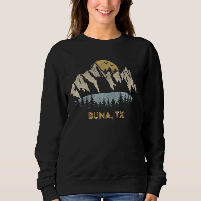 Buna Texas Mountain Sunset Sunrise TX Sweatshirt (Front)