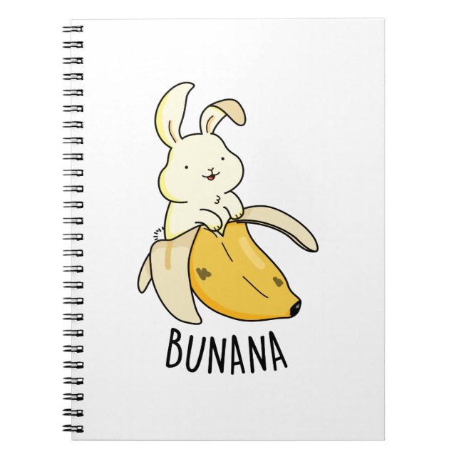 Bunana Funny Bunny In A Banana Pun  Notebook (Front)